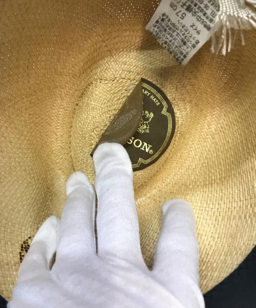 STETSON（ステットソン）STETSON (ステットソン) ストローハット ベージュ サイズ:57cmの古着・服飾アイテム