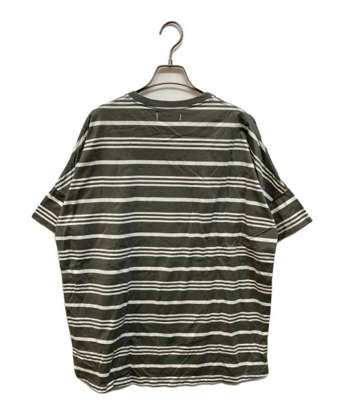 nonnative（ノンネイティブ）nonnative (ノンネイティブ) CLERK S/S TEE COTTON JERSEY BORDER グレー サイズ:1の古着・服飾アイテム