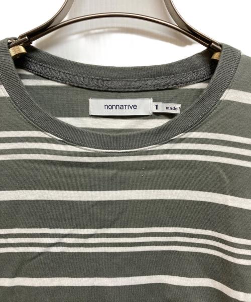 nonnative（ノンネイティブ）nonnative (ノンネイティブ) CLERK S/S TEE COTTON JERSEY BORDER グレー サイズ:1の古着・服飾アイテム