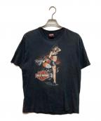 HARLEY-DAVIDSONハーレーダビッドソン）の古着「プリントTシャツ」｜ブラック