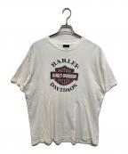 HARLEY-DAVIDSONハーレーダビッドソン）の古着「90sプリントTシャツ」｜ホワイト