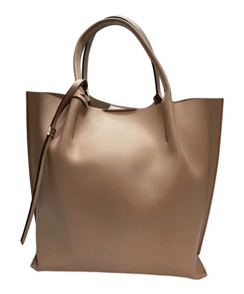 GIANNI CHIARINI（ジャンニ キアリーニ）GIANNI CHIARINI (ジャンニ キアリーニ) レザートートバッグ ベージュの古着・服飾アイテム