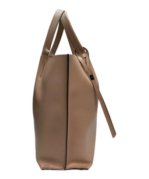 GIANNI CHIARINI（ジャンニ キアリーニ）GIANNI CHIARINI (ジャンニ キアリーニ) レザートートバッグ ベージュの古着・服飾アイテム