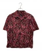 ERMENEGILDO ZEGNAエルメネジルド・ゼニア）の古着「総柄オープンカラーシャツ」｜ボルドー