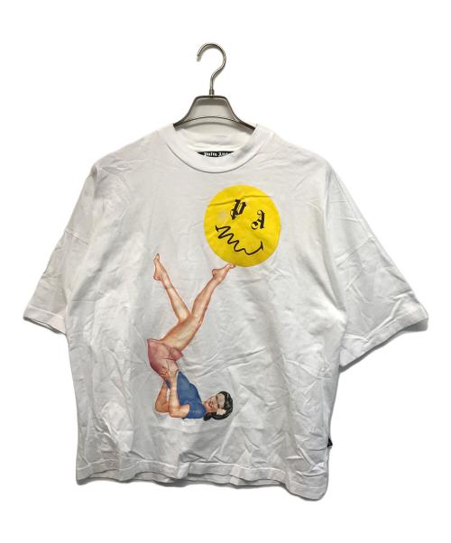 Palm Angels（パーム エンジェルス）Palm Angels (パーム エンジェルス) Juggler Pin Up Oversize T-shirt ホワイト サイズ:Sの古着・服飾アイテム
