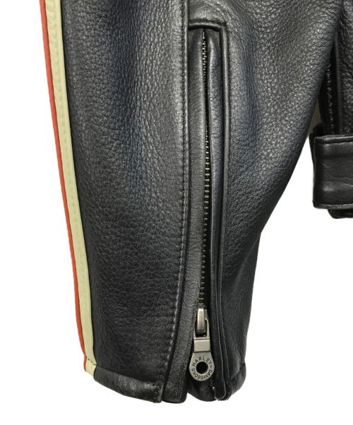 HARLEY-DAVIDSON（ハーレーダビッドソン）HARLEY-DAVIDSON (ハーレーダビッドソン) レザーライダースジャケット ブラック サイズ:SIZE Sの古着・服飾アイテム