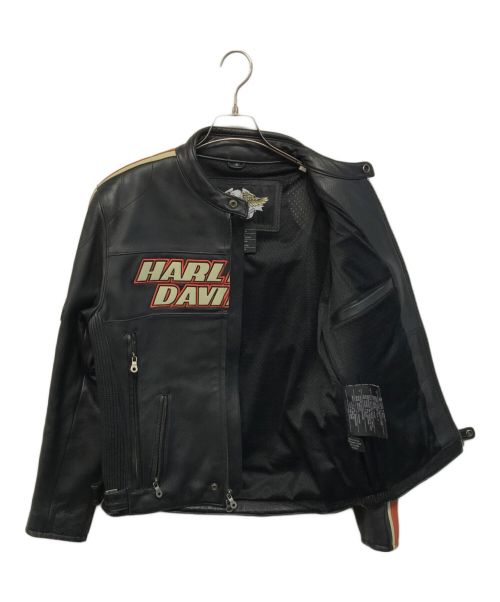 HARLEY-DAVIDSON（ハーレーダビッドソン）HARLEY-DAVIDSON (ハーレーダビッドソン) レザーライダースジャケット ブラック サイズ:SIZE Sの古着・服飾アイテム