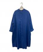 house of lotusハウスオブロータス）の古着「リネンシャツワンピース」｜ブルー