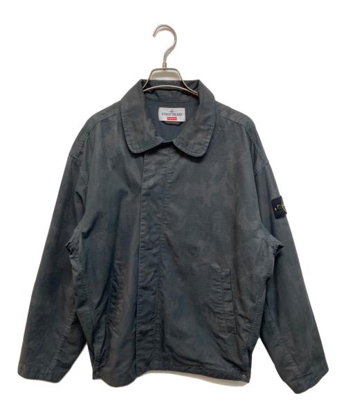 STONE ISLAND（ストーンアイランド）STONE ISLAND (ストーンアイランド) Supreme (シュプリーム) Reactive Ice Camo Ripstop Jacket グレー サイズ:Lの古着・服飾アイテム
