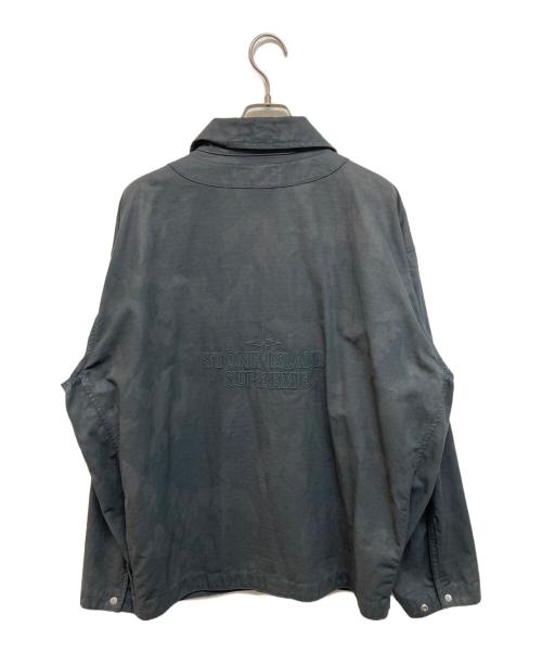 STONE ISLAND（ストーンアイランド）STONE ISLAND (ストーンアイランド) Supreme (シュプリーム) Reactive Ice Camo Ripstop Jacket グレー サイズ:Lの古着・服飾アイテム