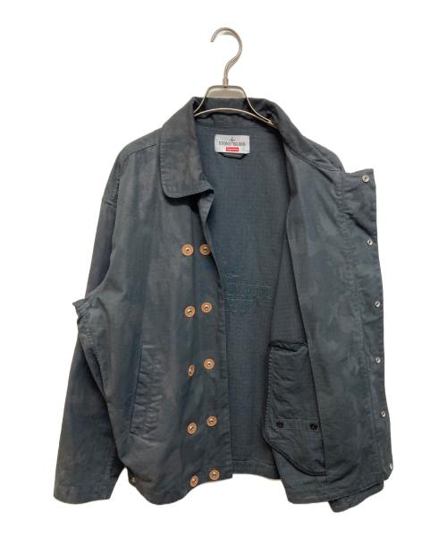 STONE ISLAND（ストーンアイランド）STONE ISLAND (ストーンアイランド) Supreme (シュプリーム) Reactive Ice Camo Ripstop Jacket グレー サイズ:Lの古着・服飾アイテム