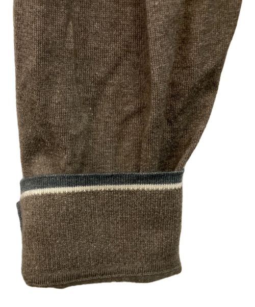 HERMES（エルメス）HERMES (エルメス) カシミヤ混ハーフジップニット ブラウン サイズ:SIZE Mの古着・服飾アイテム