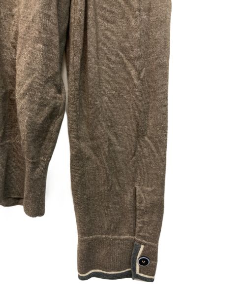 HERMES（エルメス）HERMES (エルメス) カシミヤ混ハーフジップニット ブラウン サイズ:SIZE Mの古着・服飾アイテム