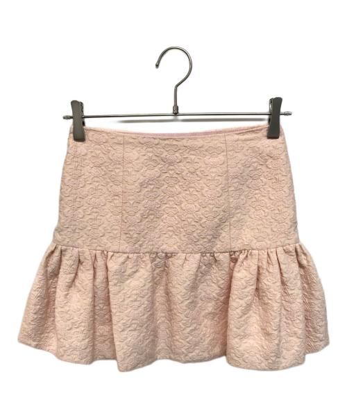 MIU MIU（ミュウミュウ）MIU MIU (ミュウミュウ) ジャガードミニスカート ピンク サイズ:36の古着・服飾アイテム