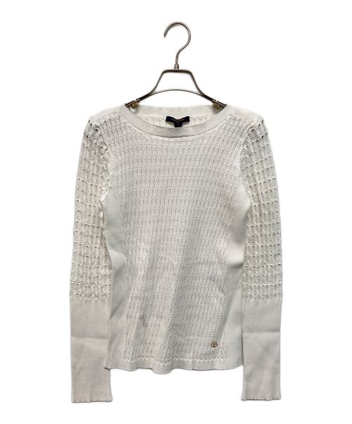 LOUIS VUITTON（ルイ ヴィトン）LOUIS VUITTON (ルイ ヴィトン) リブニット ホワイト サイズ: Lの古着・服飾アイテム