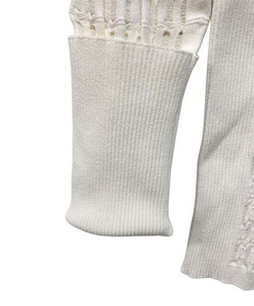 LOUIS VUITTON（ルイ ヴィトン）LOUIS VUITTON (ルイ ヴィトン) リブニット ホワイト サイズ: Lの古着・服飾アイテム