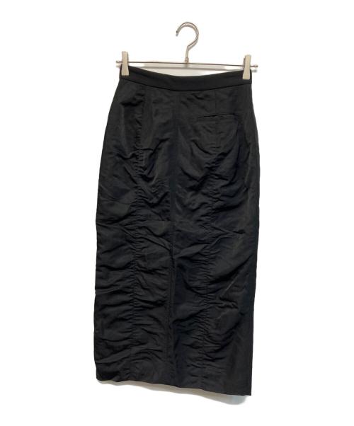 LE CIEL BLEU（ルシェルブルー）LE CIEL BLEU (ルシェルブルー) ナイロンパッカードスカート ブラック サイズ:36の古着・服飾アイテム