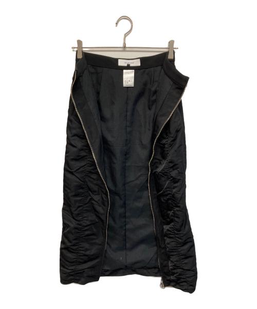LE CIEL BLEU（ルシェルブルー）LE CIEL BLEU (ルシェルブルー) ナイロンパッカードスカート ブラック サイズ:36の古着・服飾アイテム