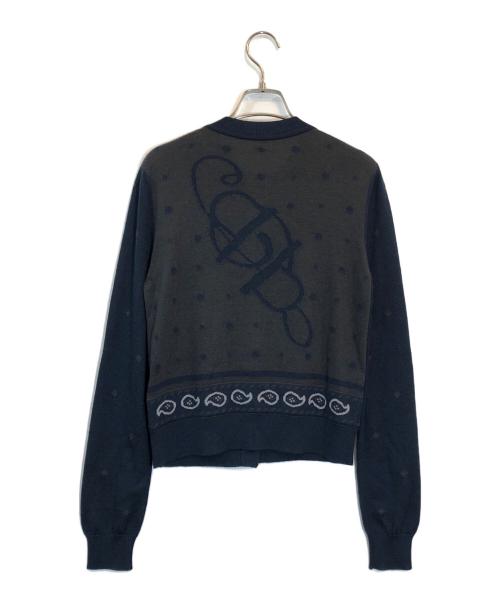 HERMES（エルメス）HERMES (エルメス) カシミヤ×シルク カーディガン ネイビー サイズ:36の古着・服飾アイテム