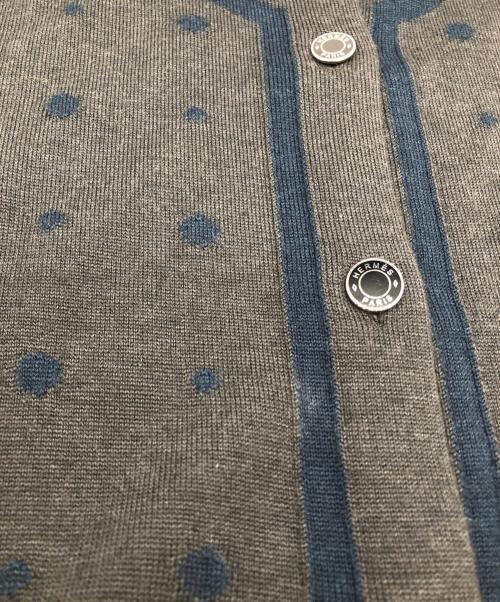 HERMES（エルメス）HERMES (エルメス) カシミヤ×シルク カーディガン ネイビー サイズ:36の古着・服飾アイテム