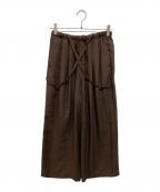 ENFOLDエンフォルド）の古着「LINEN LIKE WIDE GUM TR パンツ」｜ブラウン