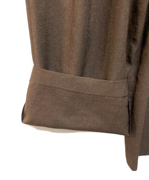 ENFOLD（エンフォルド）ENFOLD (エンフォルド) LINEN LIKE WIDE GUM TR パンツ ブラウン サイズ:36の古着・服飾アイテム