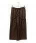ENFOLD（エンフォルド）の古着「LINEN LIKE WIDE GUM TR パンツ」｜ブラウン