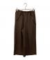 ENFOLD (エンフォルド) LINEN LIKE WIDE GUM TR パンツ ブラウン サイズ:36：6000円