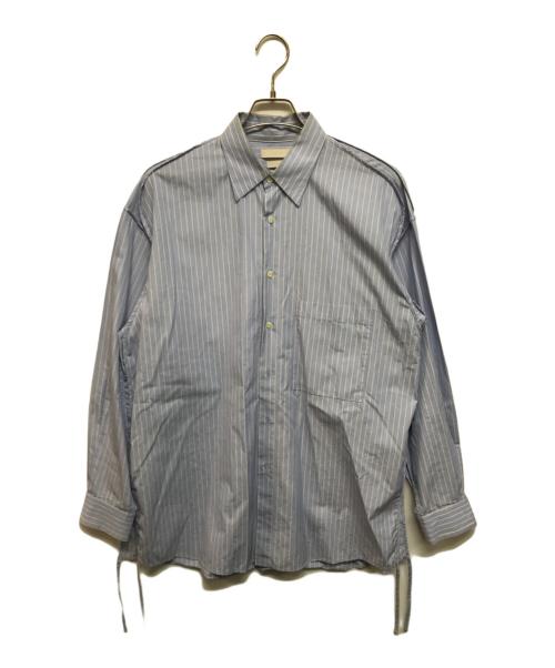 YOKE（ヨーク）YOKE (ヨーク) THOMAS MASON STRIPED PIPING SHIRT ブルー サイズ:3の古着・服飾アイテム