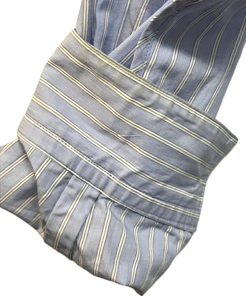 YOKE（ヨーク）YOKE (ヨーク) THOMAS MASON STRIPED PIPING SHIRT ブルー サイズ:3の古着・服飾アイテム
