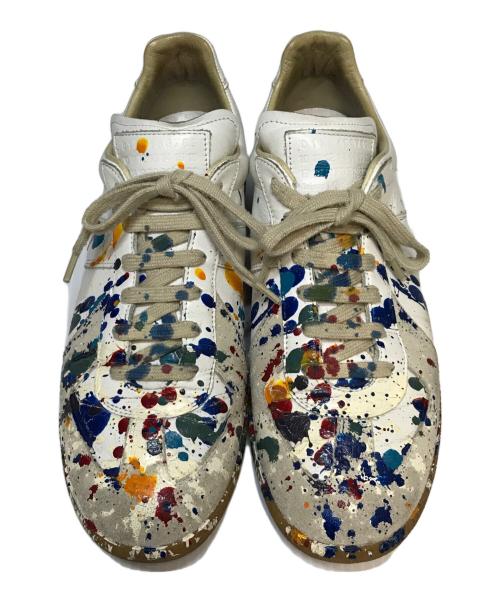 Maison Margiela（メゾンマルジェラ）Maison Margiela (メゾンマルジェラ) ペイント ジャーマントレーナー ホワイト サイズ:41の古着・服飾アイテム