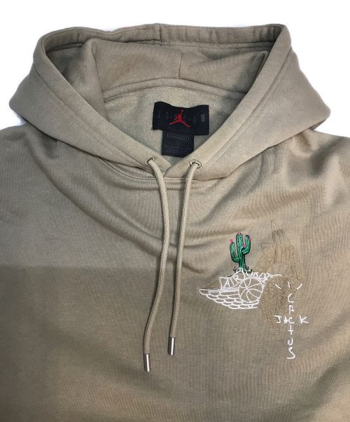 JORDAN BRAND（ジョーダン ブランド）JORDAN BRAND (ジョーダン ブランド) Travis Cactus Jack (トラヴィススコット/カクタスジャック) プルオーバーパーカー ベージュ サイズ:Sの古着・服飾アイテム