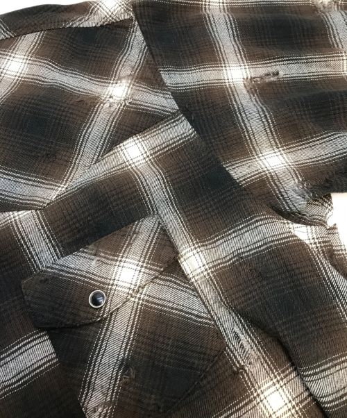 RAFU（ラフ）Rafu (ラフ) ウエスタンシャツ ブラウン サイズ:Sの古着・服飾アイテム