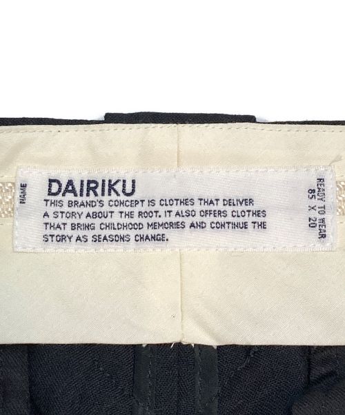 DAIRIKU（ダイリク）DAIRIKU (ダイリク) EMBROIDERY WESTERN SLACKS ブラック サイズ:SIZE 27の古着・服飾アイテム