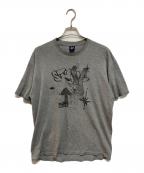 stussyステューシー）の古着「プリントTシャツ」｜グレー