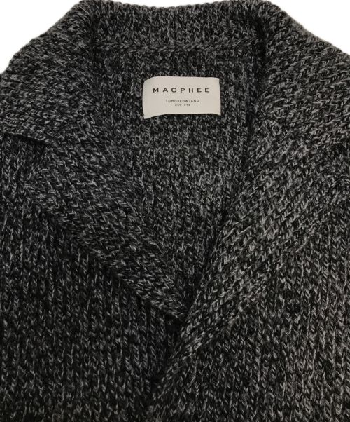 MACPHEE（マカフィー）MACPHEE (マカフィー) ウールムリネ テーラーカラージャケット グレー サイズ:Sの古着・服飾アイテム
