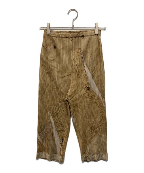 PLEATS PLEASE（プリーツプリーズ）PLEATS PLEASE (プリーツプリーズ) 7分丈プリーツパンツ ベージュ サイズ:SIZE 1の古着・服飾アイテム