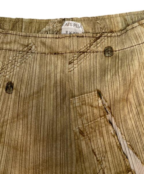 PLEATS PLEASE（プリーツプリーズ）PLEATS PLEASE (プリーツプリーズ) 7分丈プリーツパンツ ベージュ サイズ:SIZE 1の古着・服飾アイテム