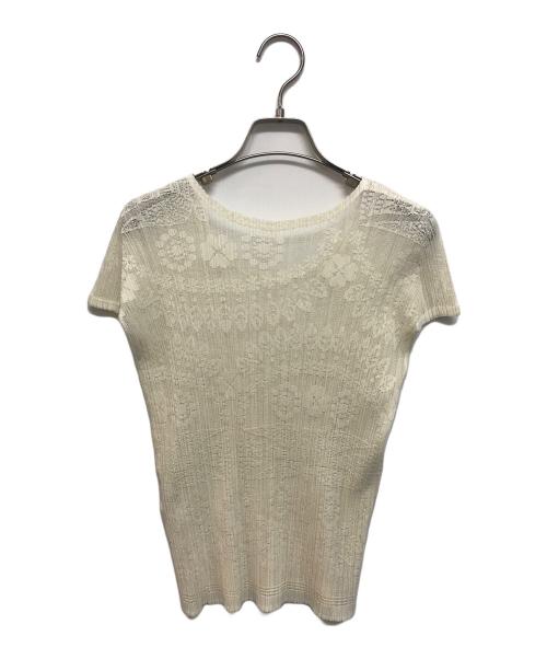 PLEATS PLEASE（プリーツプリーズ）PLEATS PLEASE (プリーツプリーズ) プリーツカットソー アイボリー サイズ:3の古着・服飾アイテム