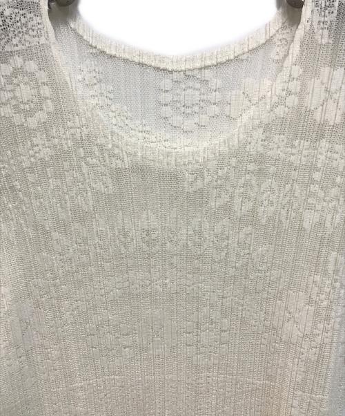PLEATS PLEASE（プリーツプリーズ）PLEATS PLEASE (プリーツプリーズ) プリーツカットソー アイボリー サイズ:3の古着・服飾アイテム