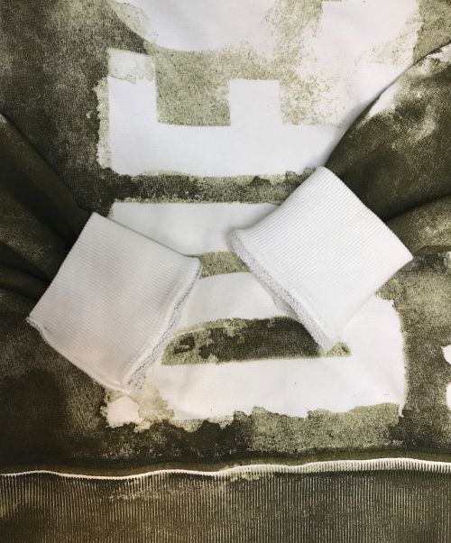 DIESEL（ディーゼル）DIESEL (ディーゼル) Ginyロゴプリントスウェット ブラウン×ホワイト サイズ:Sの古着・服飾アイテム