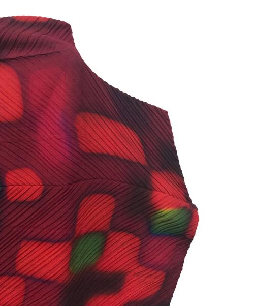 ISSEY MIYAKE（イッセイミヤケ）ISSEY MIYAKE (イッセイミヤケ) 変形グラフィックプリーツカットソー マルチカラー サイズ:SIZE 2の古着・服飾アイテム