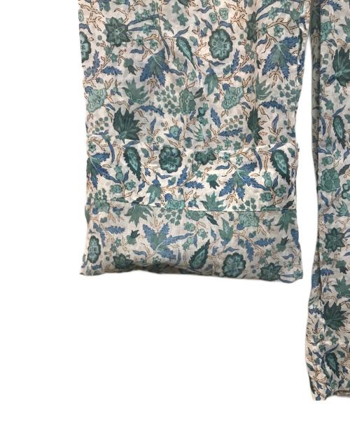 SOULEIADO（ソレイアード）SOULEIADO (ソレイアード) コットンオーガンジープリント イージーストレートパンツ グリーン サイズ:34の古着・服飾アイテム