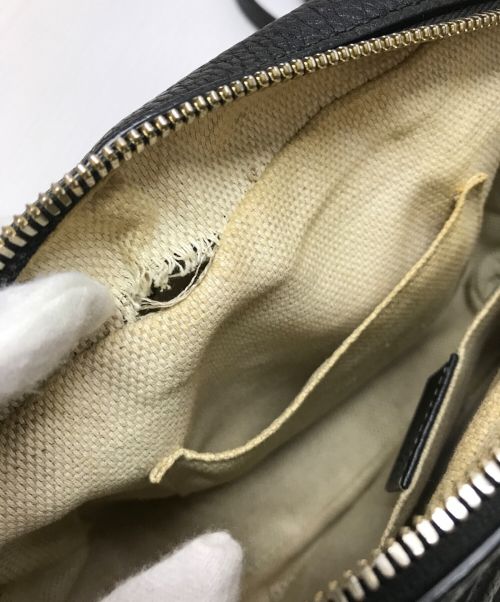 GUCCI（グッチ）GUCCI (グッチ) ソーホーディスコショルダーバッグ ブラックの古着・服飾アイテム