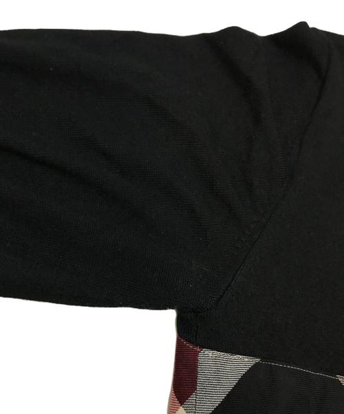 BLUE LABEL CRESTBRIDGE（ブルーレーベルクレストブリッジ）BLUE LABEL CRESTBRIDGE (ブルーレーベルクレストブリッジ) チェックエアリーツイルワンピース ブラック×ベージュ サイズ:38の古着・服飾アイテム