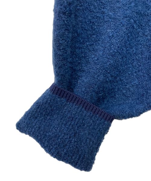 HUMAN WOMAN（ヒューマンウーマン）HUMAN WOMAN (ヒューマンウーマン) 接結ブークレボリュームプルオーバー ブルー サイズ:Mの古着・服飾アイテム