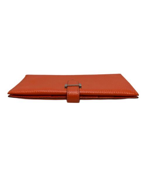 HERMES（エルメス）HERMES (エルメス) ベアン長財布 オレンジの古着・服飾アイテム