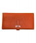 HERMES（エルメス）の古着「ベアン長財布」｜オレンジ