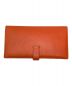 HERMES (エルメス) ベアン長財布 オレンジ：66000円