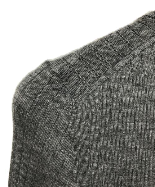 DRAWER（ドゥロワー）Drawer (ドゥロワー) 18Gカシミヤシルクリブクルーネックニット グレー サイズ:1の古着・服飾アイテム